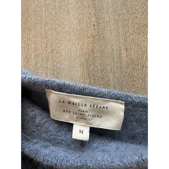 Sezane Gaspard Cardigan in Vintage Blue Size Medium - Picture 3 of 9